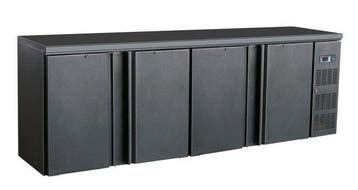 Barkoelkast 4 deurs Zwart - LUXE SERIES HorecaTraders, Verzenden, Nieuw in verpakking