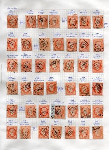 Frankrijk 1862 - Napoleon III 40c oranje - cataloguswaarde, Gestempeld