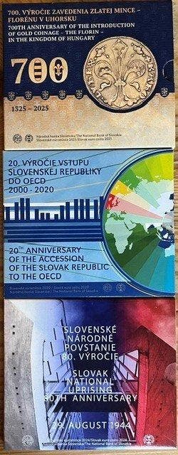 Slowakije. Year Set (BU) 2020/2025 (3 sets) (Zonder, Postzegels en Munten