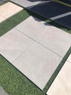 keramische terrastegels 60x60x3 slate taupe partijtegels, Nieuw, Keramiek, Terrastegels