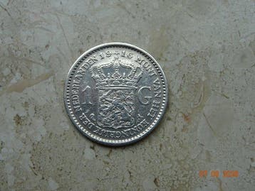 Nederland. Wilhelmina. 1 Gulden 1916 (Zonder minimumprijs)