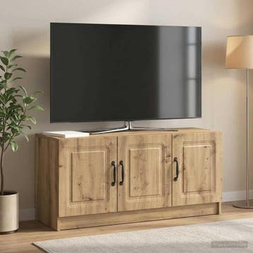 vidaXL TV-kast 99 x 34,5 x 47 cm Artisanaal eiken Bewerkt, Minder dan 50 cm, Verzenden, Nieuw, Minder dan 100 cm