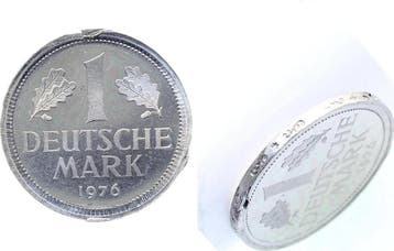 Duitsland Fehlpraegung 1 Dm 1976j ohne Ring gepraegt Unikat, Verzenden