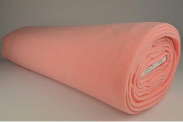 Zalmroze fleece stof - Rol van 10 meter - Snelle verzending, 120 cm of meer, Ophalen of Verzenden, Roze, Polyester