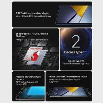 POCO Pad X1 Tablet: 11.2" 3.2K 144Hz Display, Snapdragon 7+, Computers en Software, Android Tablets, Verzenden, Nieuw