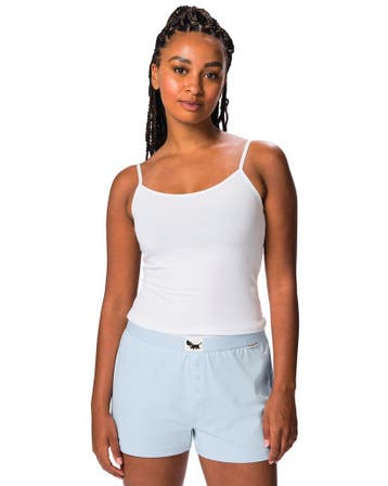 HEMA Takkie dames pyjamashort katoen jersey lichtblauw, Verzenden
