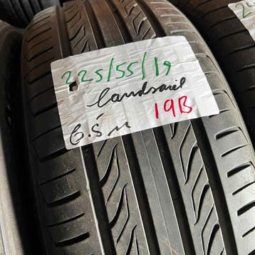 2 x Landsail 225-55-19 Zomerbanden 6,5mm, Auto-onderdelen, Banden en Velgen, 19 inch, Gebruikt, Ophalen of Verzenden, Band(en)