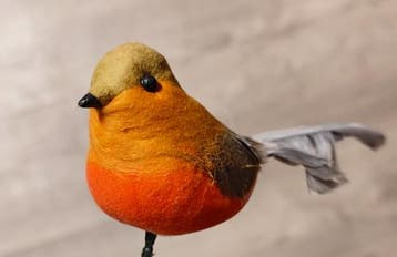 Vogeltje Robin Oranje Rood Brown per stuk, Ophalen of Verzenden, Nieuw