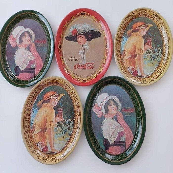 Coca-cola - Dienblad (5) - Vintage, Antiek en Kunst, Antiek | Speelgoed