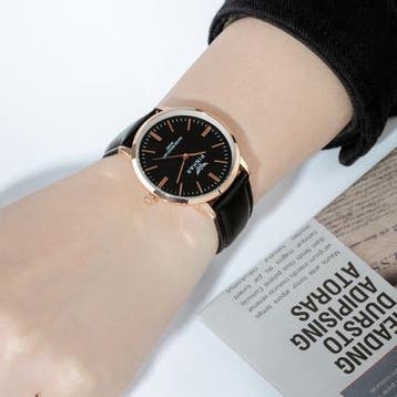 Horloge Met Datumaanduiding Imitatie Leren band 38mm Goud Zw, Verzenden, Nieuw