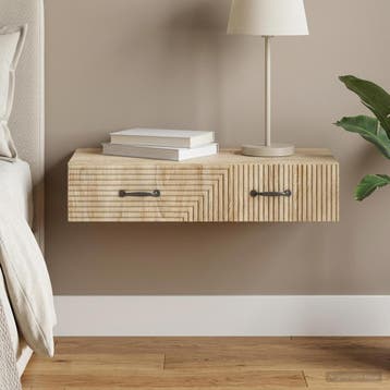 vidaXL Wandmontage Zijtafel 87,5 x 34,5 x 17 cm Bewerkt hout, Verzenden, Nieuw