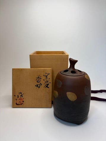 Japanse Yohen-keramiek Geurkaarsbrandertje (Kro) van