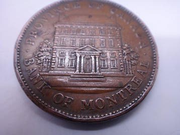Canada. Bank of Montreal. 1 Penny 1842 (Zonder minimumprijs), Postzegels en Munten