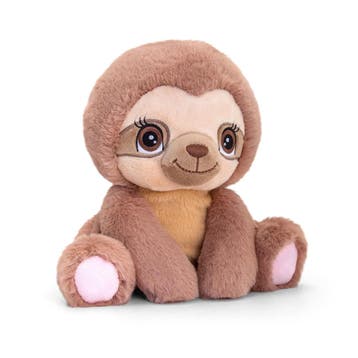 Pluche luiaard knuffel - geborduurde ogen - 16 cm, Verzenden, Nieuw