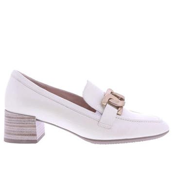 2dekans | Gabor Pumps Wit Lakleer – Hakhoogte 4 cm - 38.5, Wit, Gabor, Ophalen of Verzenden, Zo goed als nieuw
