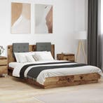 vidaXL Bedframe met Hoofdeinde Oud Hout 160 x 200 cm Bewerkt, Verzenden, Nieuw, Bruin, Hout