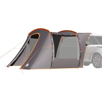 vidaXL Autotent waterdicht grijs en oranje, Verzenden, Nieuw, Tot en met 2