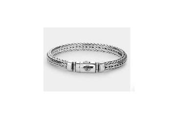Rebel and Rose RR-BR007-S-M zilveren armband maat M / 17,5CM, Verzenden, Nieuw, Zilver, Zilver