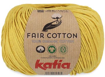 Katia Fair Cotton - 47 mosterdgeel - Biologisch Katoengare, Ophalen of Verzenden, Nieuw