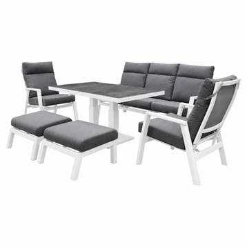 Vegas stoel bank dining loungeset 6 delig verstelbaar, Ophalen of Verzenden, Nieuw