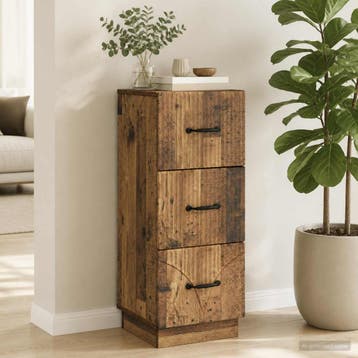 vidaXL Ladenkast Oud hout 33 x 34,5 x 87 cm Bewerkt hout, Verzenden, Nieuw