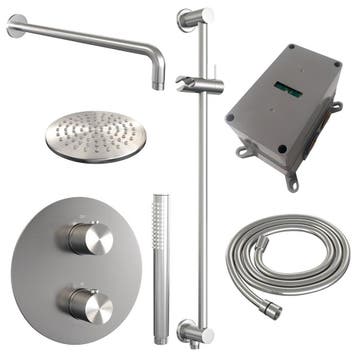 Brauer Brushed Carving Thermostatische Regendoucheset Inbouw, Ophalen of Verzenden, Nieuw
