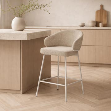 DS4U Sofia barkruk 65 cm - champagne met beige poot, Ophalen of Verzenden, Nieuw