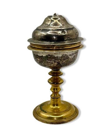 Urinoir met zilveren beker - .800 zilver - 1850-1900 - Beker