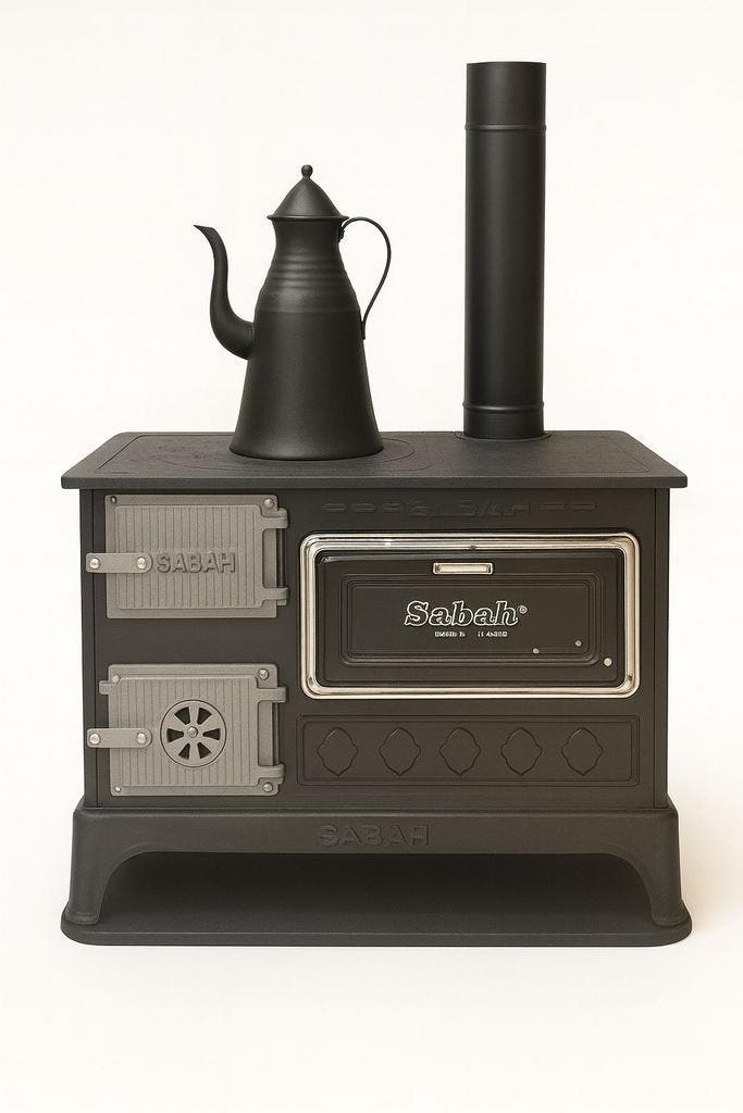 Sabah Kuzine - Houtkachel - Gietijzer- Nieuw - Met Oven, Huis en Inrichting, Kachels, Houtkachel, Vrijstaand, Nieuw, Hout, Ophalen of Verzenden