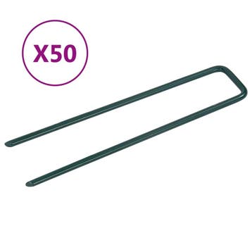 vidaXL Kunstgraspennen 50 st U-vormig ijzer, Verzenden, Nieuw