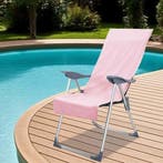 vidaXL Buiten Stoel Handdoeken 2 pcs Roze 130 x 60 cm, Verzenden, Nieuw, Roze