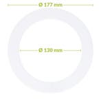 Luxar Verloopring Polystyreen Ø130-177mm Wit, Verzenden, Nieuw