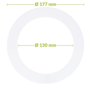 Luxar Verloopring Polystyreen Ø130-177mm Wit, Verzenden, Nieuw, Overige fittingen