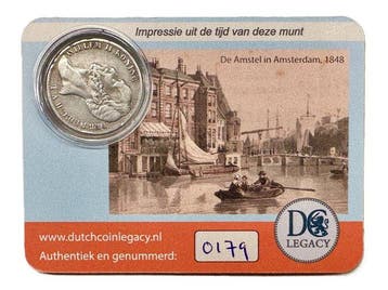 Nederland. Willem II. Gulden 1846 in Dutch Coin Card (Zonder