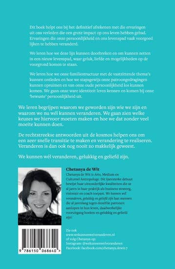 We kunnen wél veranderen, gelukkig en geliefd zijn, Verzenden, Gelezen, Chetanya de Wit