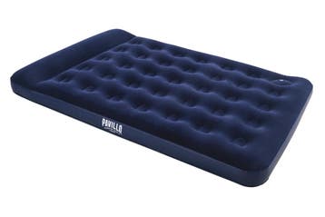 Luchtbed flocked voetpomp 191x137x28 cm, Verzenden, Nieuw, Zwembadpomp