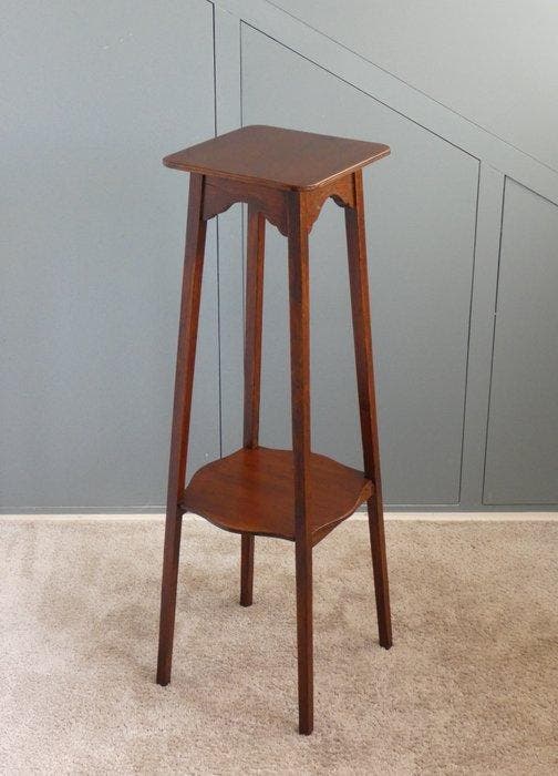 Plantentafel - Hoge Bijzettafel (99 cm) - Hout, Antiek en Kunst, Kunst | Designobjecten