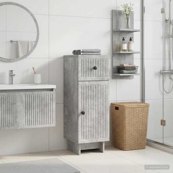 vidaXL Badkamer Opbergkast EDE Betongrijs 30 x 31 x 80 cm, Verzenden, Nieuw