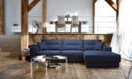 Loungebank Venray - loungebanken - Blauw, Nieuw, 150 cm of meer, Stof, 250 tot 300 cm