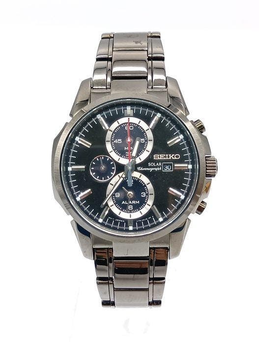 Seiko - Solar Chronograph - Zonder minimumprijs - SSC095 /, Sieraden, Tassen en Uiterlijk, Horloges | Antiek