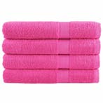 vidaXL Handdoeken SOLUND 4 st 600 g/m² 100x200 cm roze, Verzenden, Nieuw, Roze