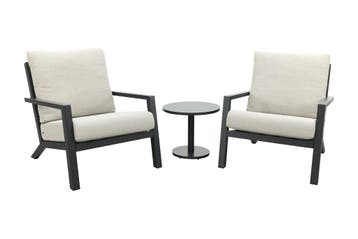 VDG Boston/Canto loungestoelen set (3-delig) - Antraciet, Verzenden, Nieuw, Overige materialen, Loungeset