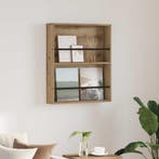 vidaXL Tijdschrift Rek Artisan Eiken 60 x 12 x 70 cm Bewerkt, Huis en Inrichting, Woonaccessoires | Krantenbakken en Lectuurbakken