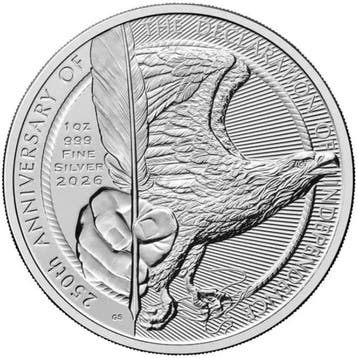 250th Anniversary of American Declaration of Independence 1, Verzenden, Midden-Amerika, Losse munt, Zilver