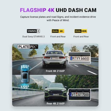 Vantrue S1 Pro Max Dual 4K Dashcam met ADAS, BSD, IP67 Water, Auto diversen, Dashcams, Verzenden, Nieuw