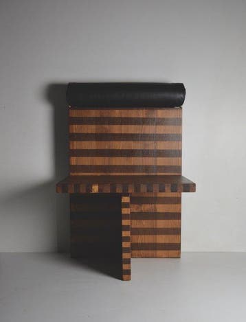 Studio Greca - Fauteuil - Ettore, moderne ode - Hout, Leder