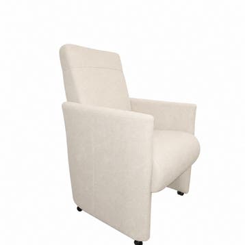 Eetkamerstoel Rob - eetkamerstoelen - Creme, Nieuw, Stof