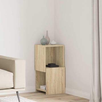 vidaXL Hoekkast 30,5x30x65cm Bewerkt hout Sonoma Eiken, Verzenden, Nieuw