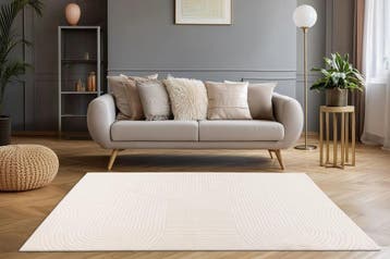 Japandi Vloerkleed | Napoli | Stroken | Crème | 120x170 cm, Huis en Inrichting, Verzenden, Nieuw