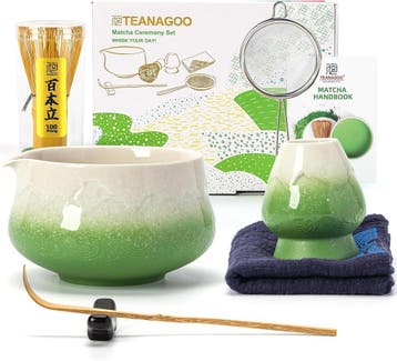 Matcha starterkit voor latte & thee - Nu 43% goedkoper, Ophalen of Verzenden, Zo goed als nieuw